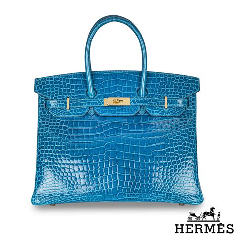 hermes birkin 25 croc azur|hermes birkin diamond crocodile.